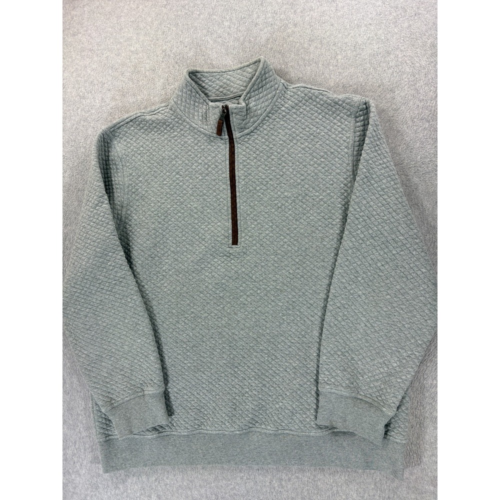 Southern Tide Cotton Blend 1/4 Zip‎ Pullover Sweater (Men's 2XL) Gray
